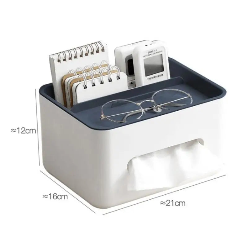 Tissue Box - Napkin Holder Remote Control Storage