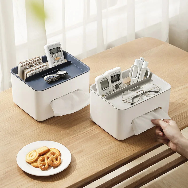 Tissue Box - Napkin Holder Remote Control Storage