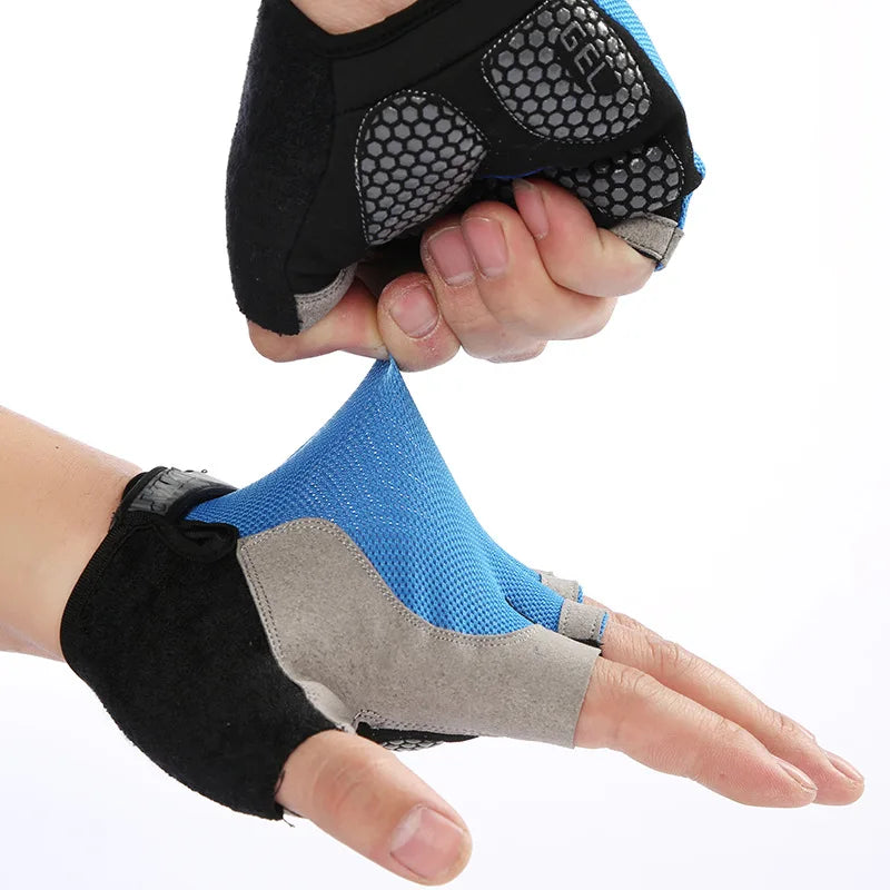 Breathable Half Finger Gym Dumbbells Gloves for Cycling and Sports - Anti-Slip, Unisex Design