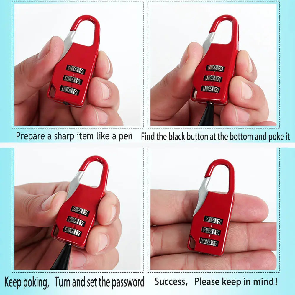 Mini Dial Digit Lock (3 pack)