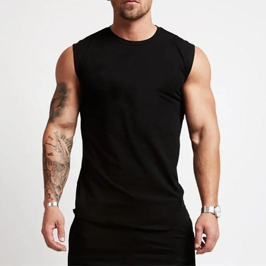 Mens Workout Sleeveless Shirt Tank Top