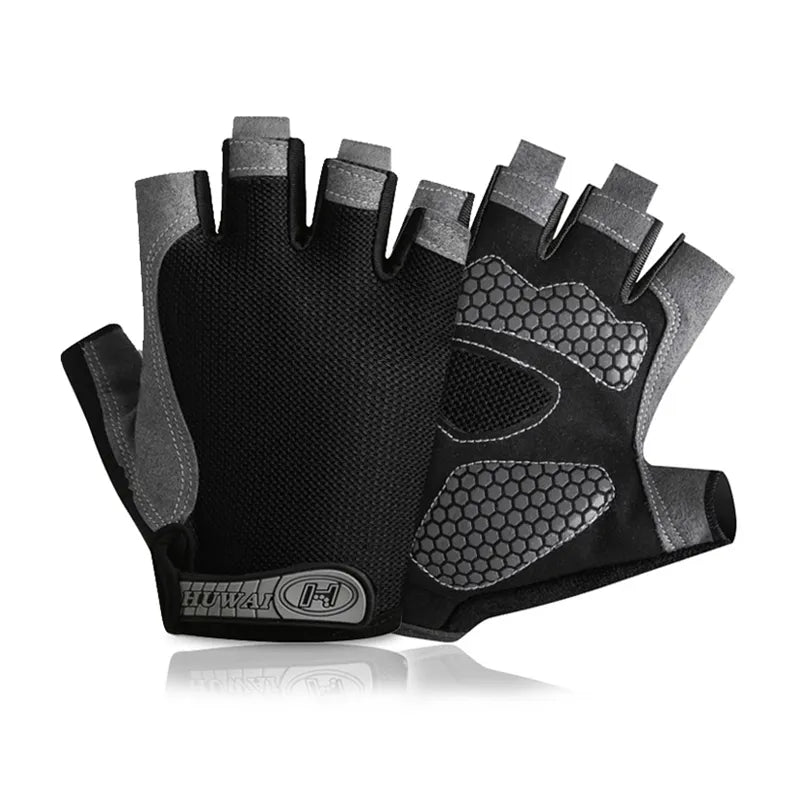 Breathable Half Finger Gym Dumbbells Gloves for Cycling and Sports - Anti-Slip, Unisex Design