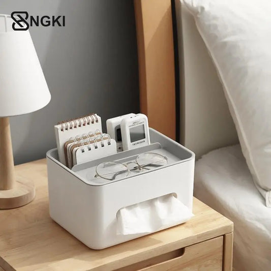 Tissue Box - Napkin Holder Remote Control Storage